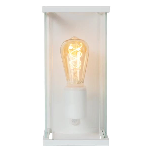 Lucide CLAIRE - Wandlamp Binnen/Buiten - 1xE27 - IP54 - Beweging & dag/nacht sensor - Wit - detail 2